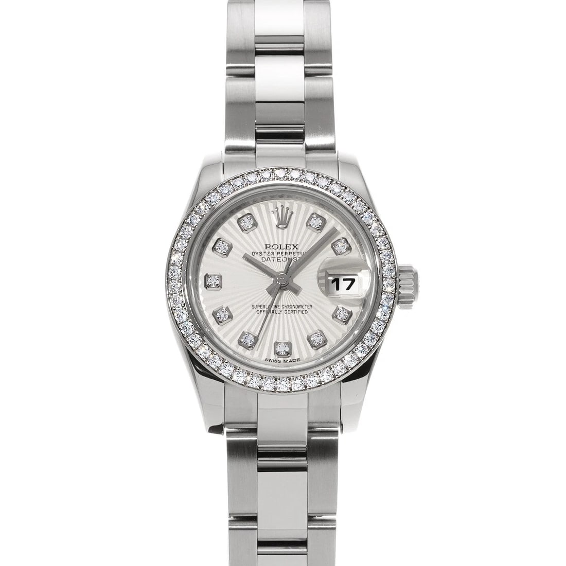 ROLEX DATEJUST SILVER SUNBEAM/DIAMOND WATCH: ROLEX Datejust Silver Sunbeam/Diamond WATCH Brand: ROLEX Type: Wristwatch Material: Band Material Stainless steel, Case Material Stainless steel Color: Dial Color Silver Sunbeam/Diamond Size: ??Case?