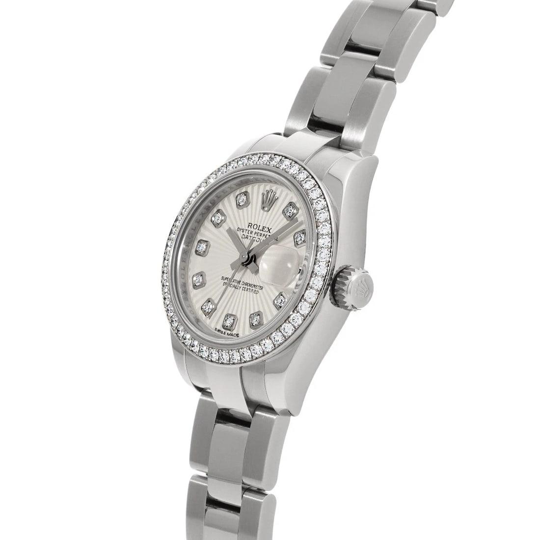 ROLEX DATEJUST SILVER SUNBEAM/DIAMOND WATCH - 2