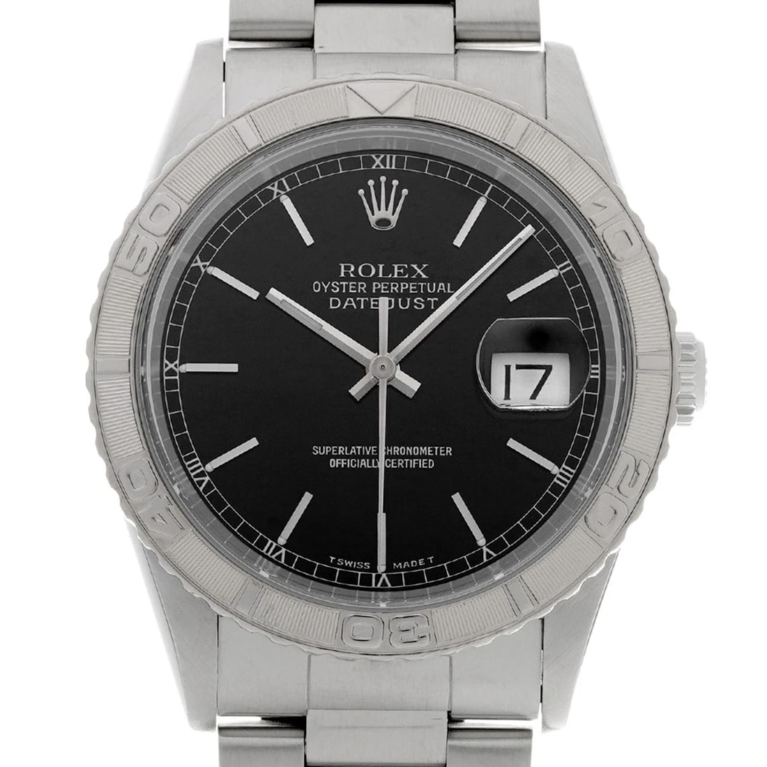 ROLEX DATEJUST THUNDERBIRD BLACK WATCH - 4