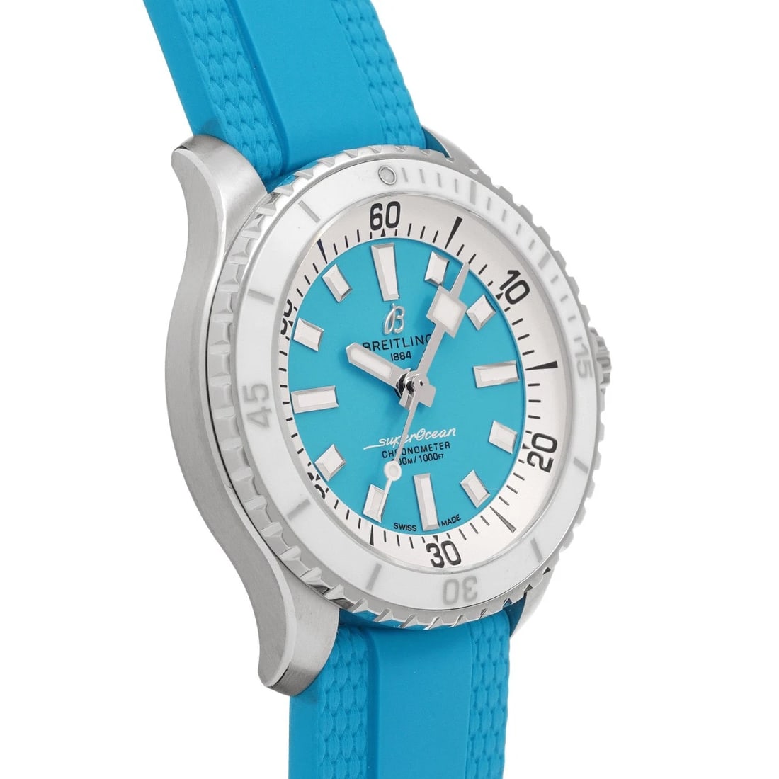 BREITLING SUPEROCEAN AUTOMATIC TURQUOISE WATCH - 3