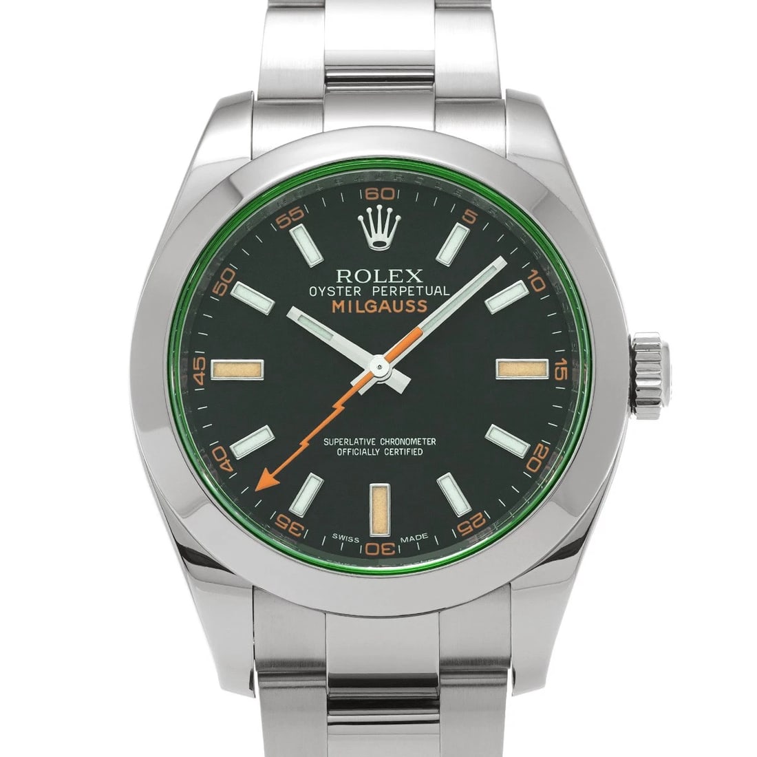 ROLEX MILGAUSS BLACK WATCH: ROLEX Milgauss Black WATCH Brand: ROLEX Type: Wristwatch Material: Band Material Stainless steel, Case Material Stainless steel Color: Dial Color Black Size: ??Case? H/about 40mm W/about 40mm D/about 