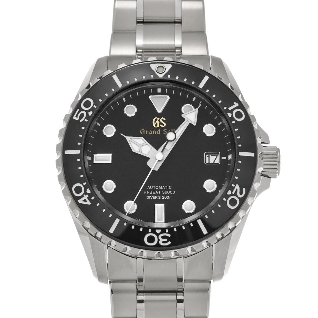 GRAND SEIKO SPORTS COLLECTION MECHANICAL HIGH-BEAT BLACK WATCH: Grand Seiko Sports Collection Mechanical High-Beat Black WATCH Brand: Grand Seiko Type: Wristwatch Material: Band Material Bright titanium, Case Material Bright titanium Color: Dial Color Black Size: 