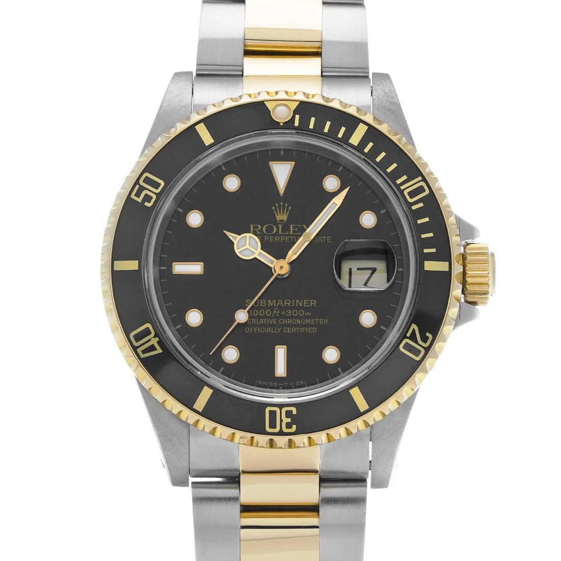 ROLEX SUBMARINER DATE BLACK WATCH: ROLEX Submariner Date Black WATCH Brand: ROLEX Type: Wristwatch Material: Band Material Stainless steel/Yellow Gold, Case Material Stainless steel Color: Dial Color Black Size: ??Case? H/about 40mm W/