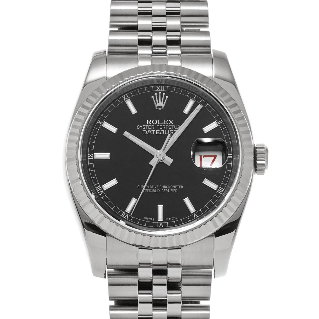 ROLEX DATEJUST BLACK WATCH (1 of 4)