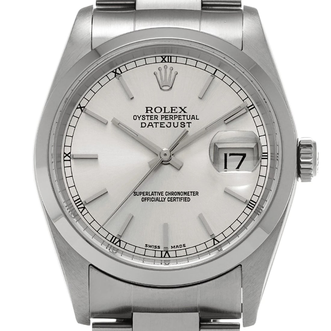 ROLEX DATEJUST SILVER WATCH - 4