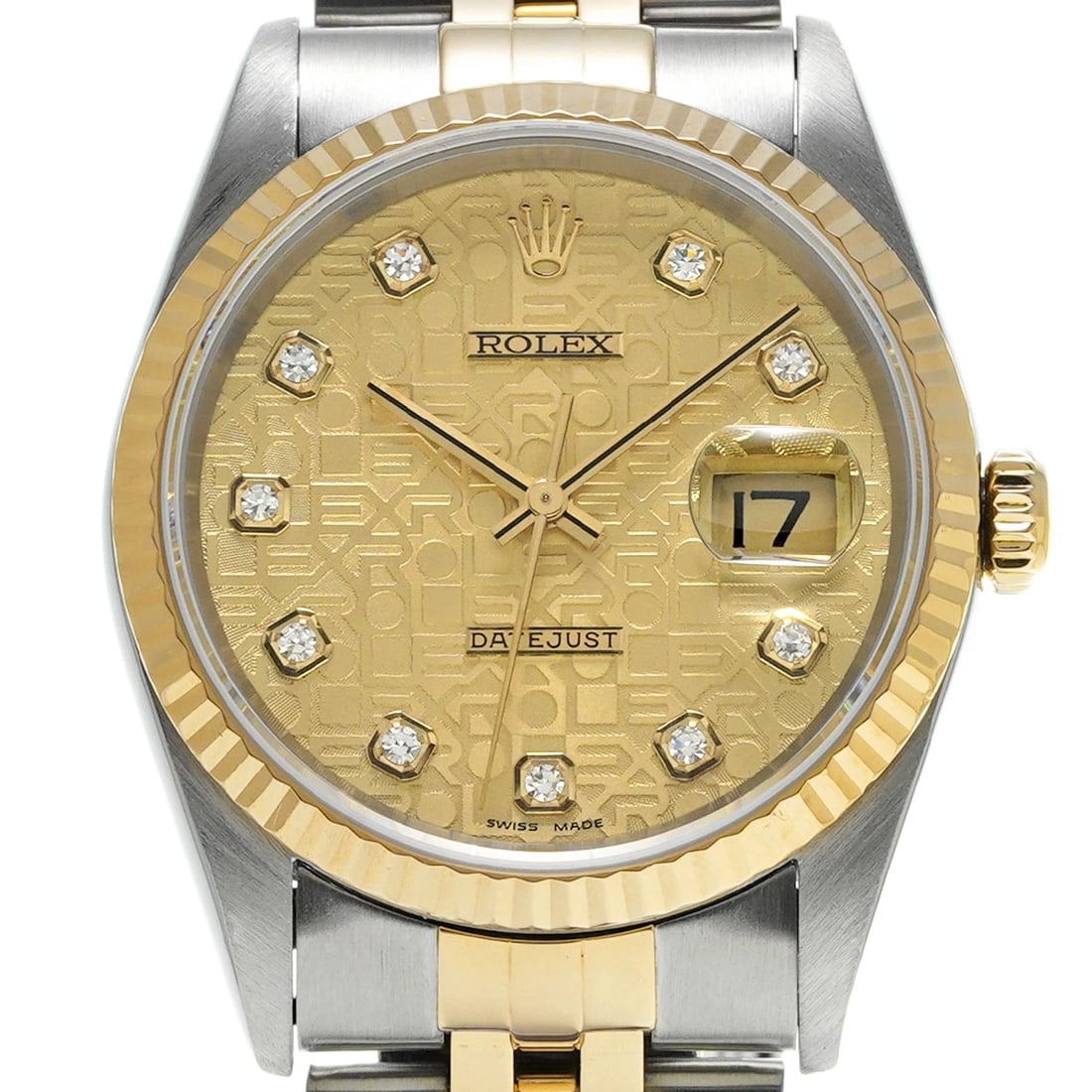 ROLEX DATEJUST CHAMPAGNE COMPUTER/DIAMOND WATCH - 4