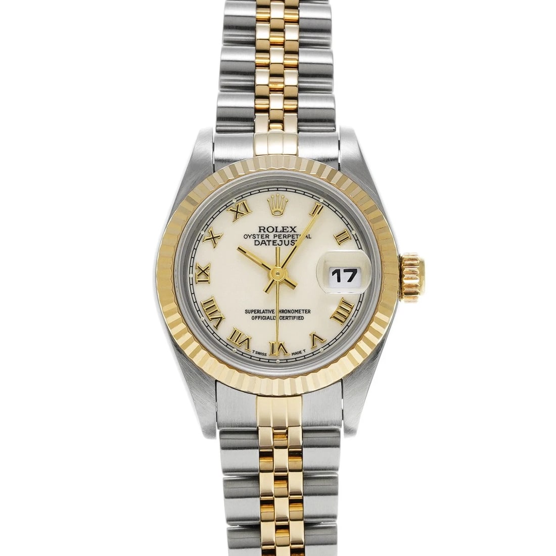 ROLEX DATEJUST IVORY WATCH: ROLEX Datejust Ivory WATCH Brand: ROLEX Type: Wristwatch Material: Band Material Stainless steel/Yellow Gold, Case Material Stainless steel Color: Dial Color Ivory Size: ??Case? H/about 26mm W/about 2