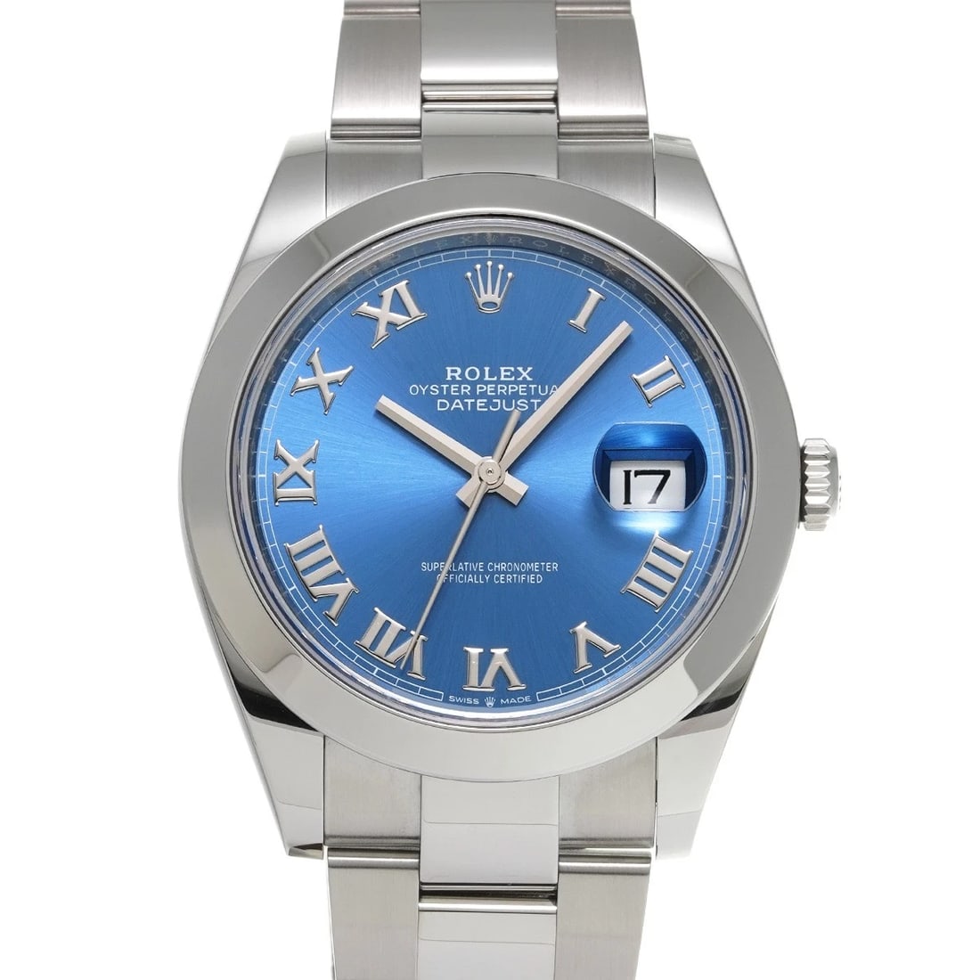 ROLEX DATEJUST AZZURRO BLUE WATCH: ROLEX Datejust Azzurro Blue WATCH Brand: ROLEX Type: Wristwatch Material: Band Material Stainless steel, Case Material Stainless steel Color: Dial Color Blue Size: ??Case? H/about 41mm W/about 41mm