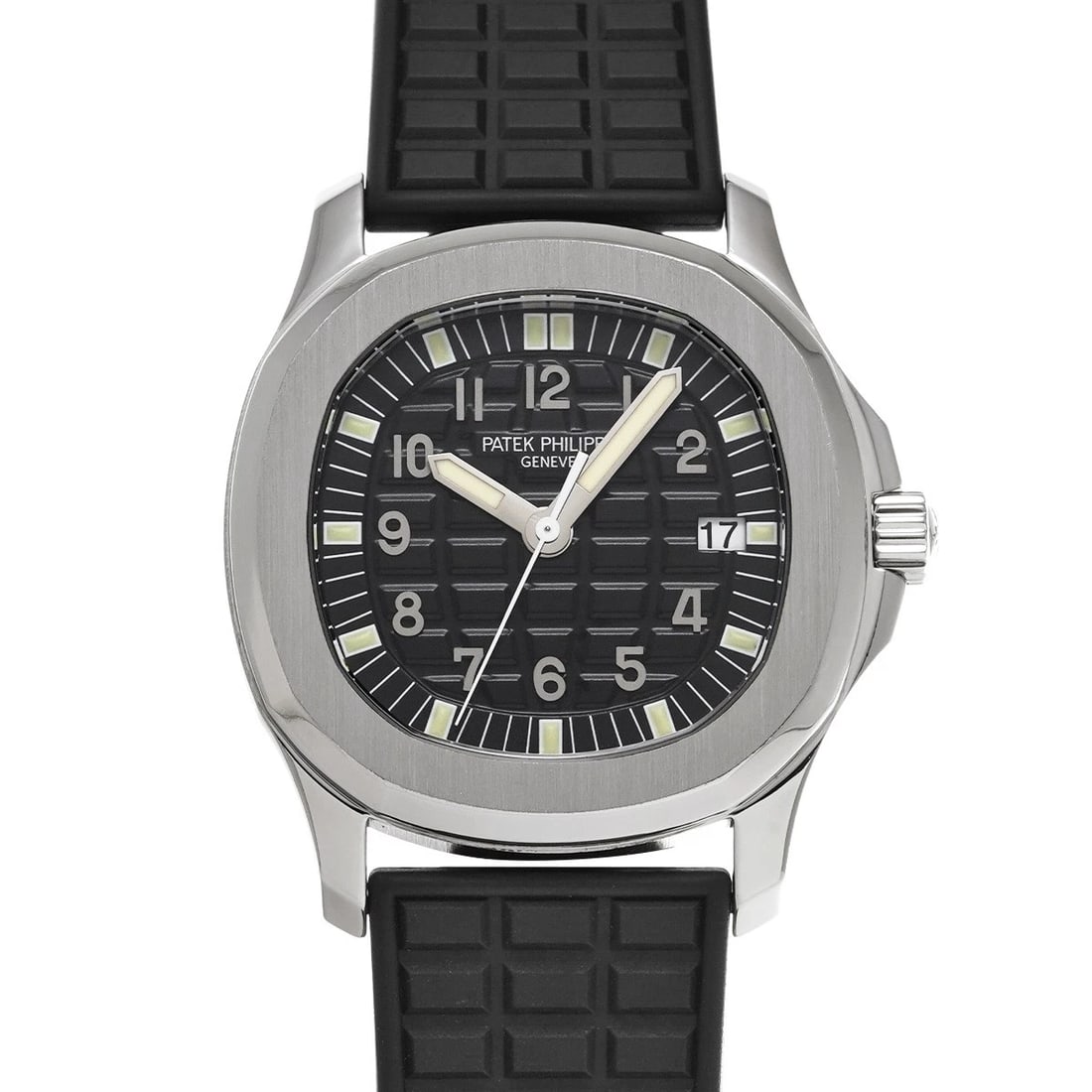 PATEK PHILIPPE AQUANAUT BLACK WATCH: PATEK PHILIPPE Aquanaut Black WATCH Brand: PATEK PHILIPPE Type: Wristwatch Material: Band Material rubber, Case Material Stainless steel Color: Dial Color Black Size: ??Case? H/about 34mm W/about 34mm
