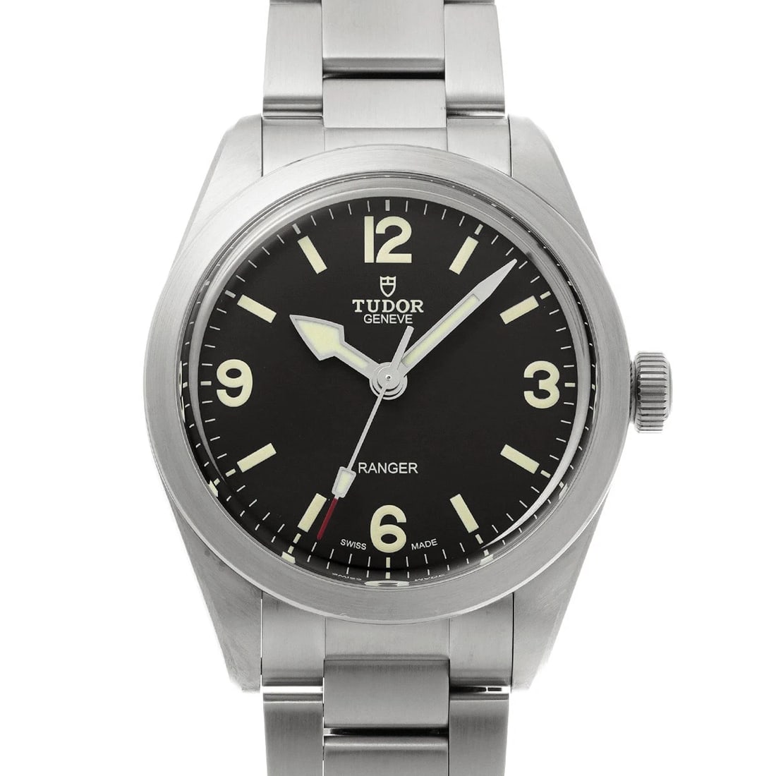 TUDOR RANGER BLACK WATCH: TUDOR Ranger Black WATCH Brand: TUDOR Type: Wristwatch Material: Band Material Stainless steel, Case Material Stainless steel Color: Dial Color Black Size: ??Case? H/about 39mm W/about 39mm D/about 12