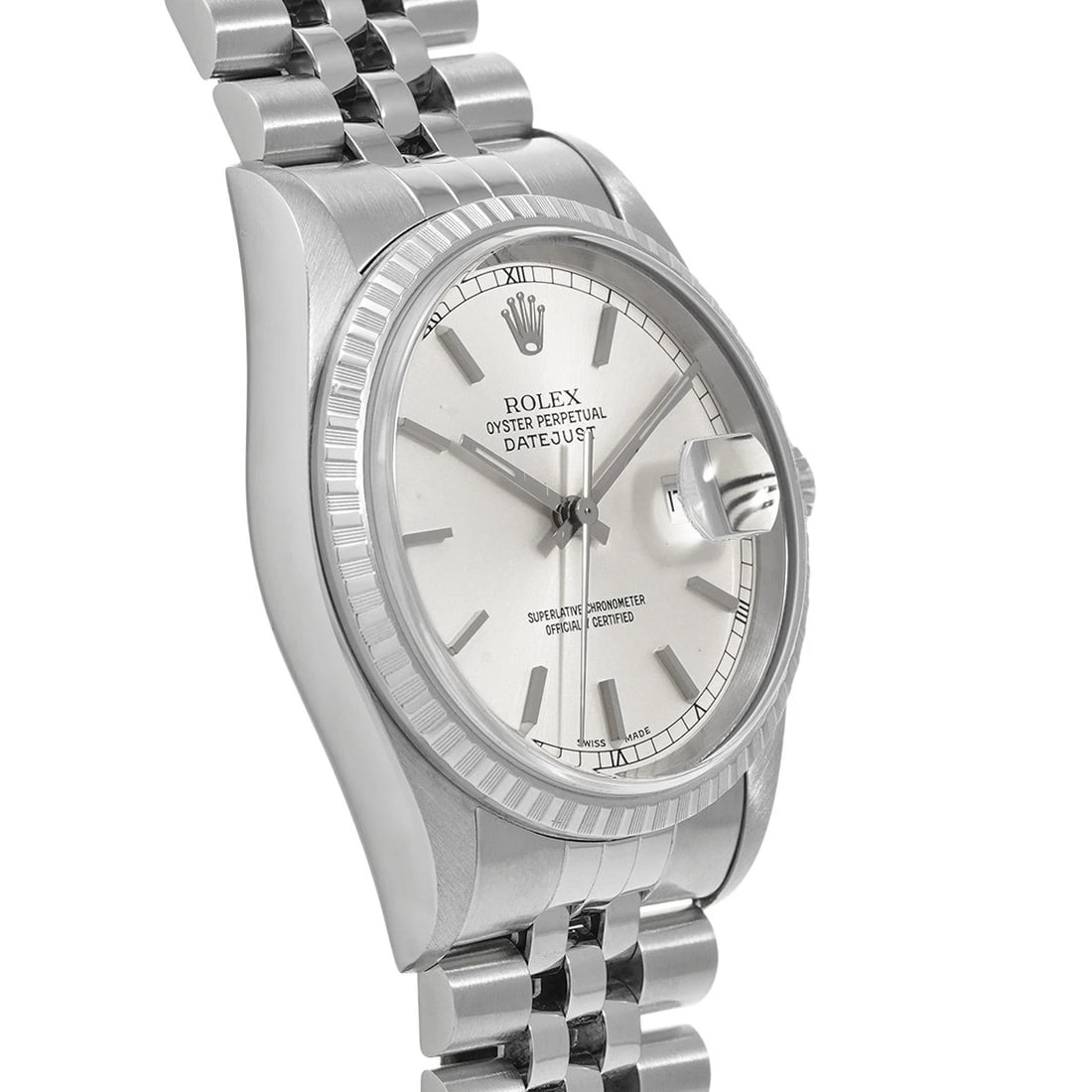 ROLEX DATEJUST SILVER WATCH - 3