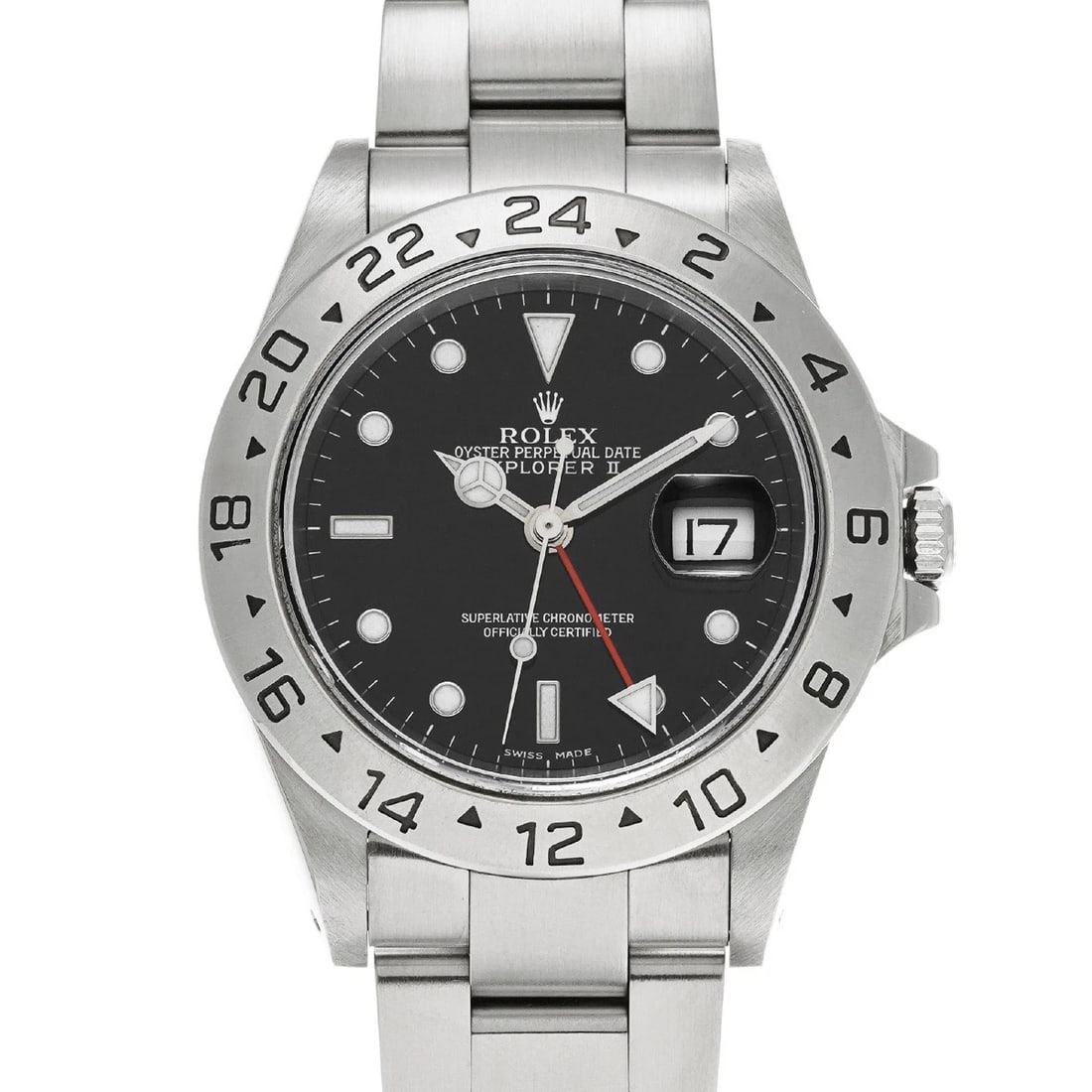 ROLEX EXPLORER II BLACK WATCH: ROLEX Explorer II Black WATCH Brand: ROLEX Type: Wristwatch Material: Band Material Stainless steel, Case Material Stainless steel Color: Dial Color Black Size: ??Case? H/about 40mm W/about 40mm D/abo
