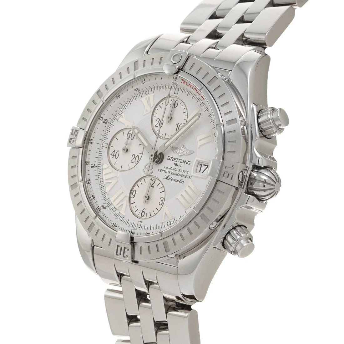 BREITLING CHRONOMAT EVOLUTION SILVER WATCH - 2