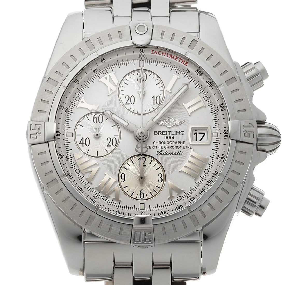 BREITLING CHRONOMAT EVOLUTION SILVER WATCH - 4