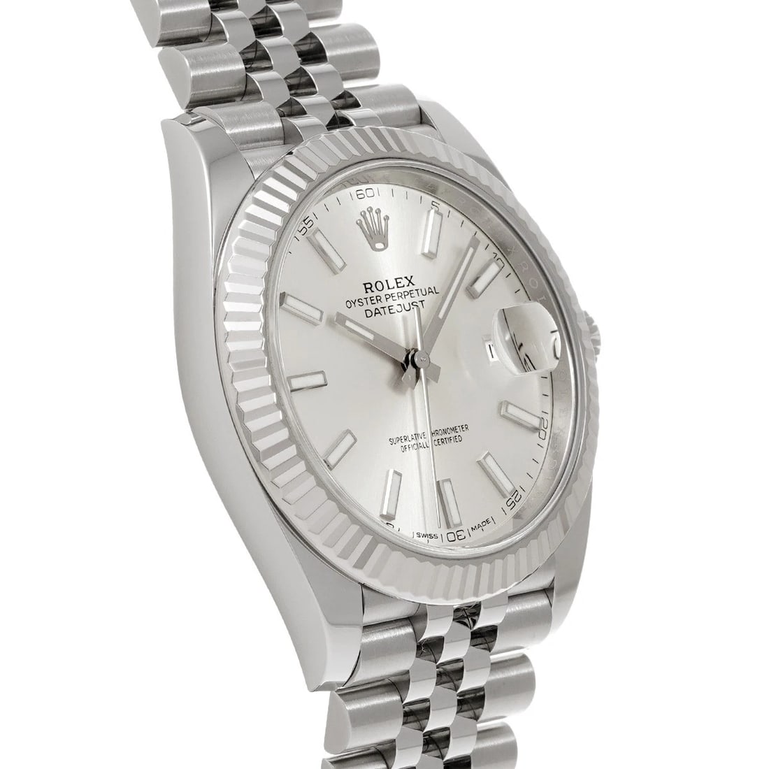 ROLEX DATEJUST SILVER WATCH - 3