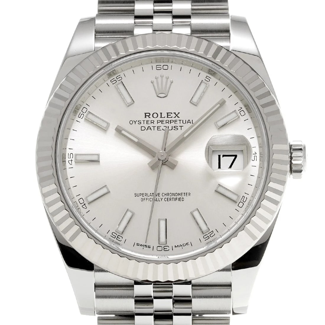 ROLEX DATEJUST SILVER WATCH - 4