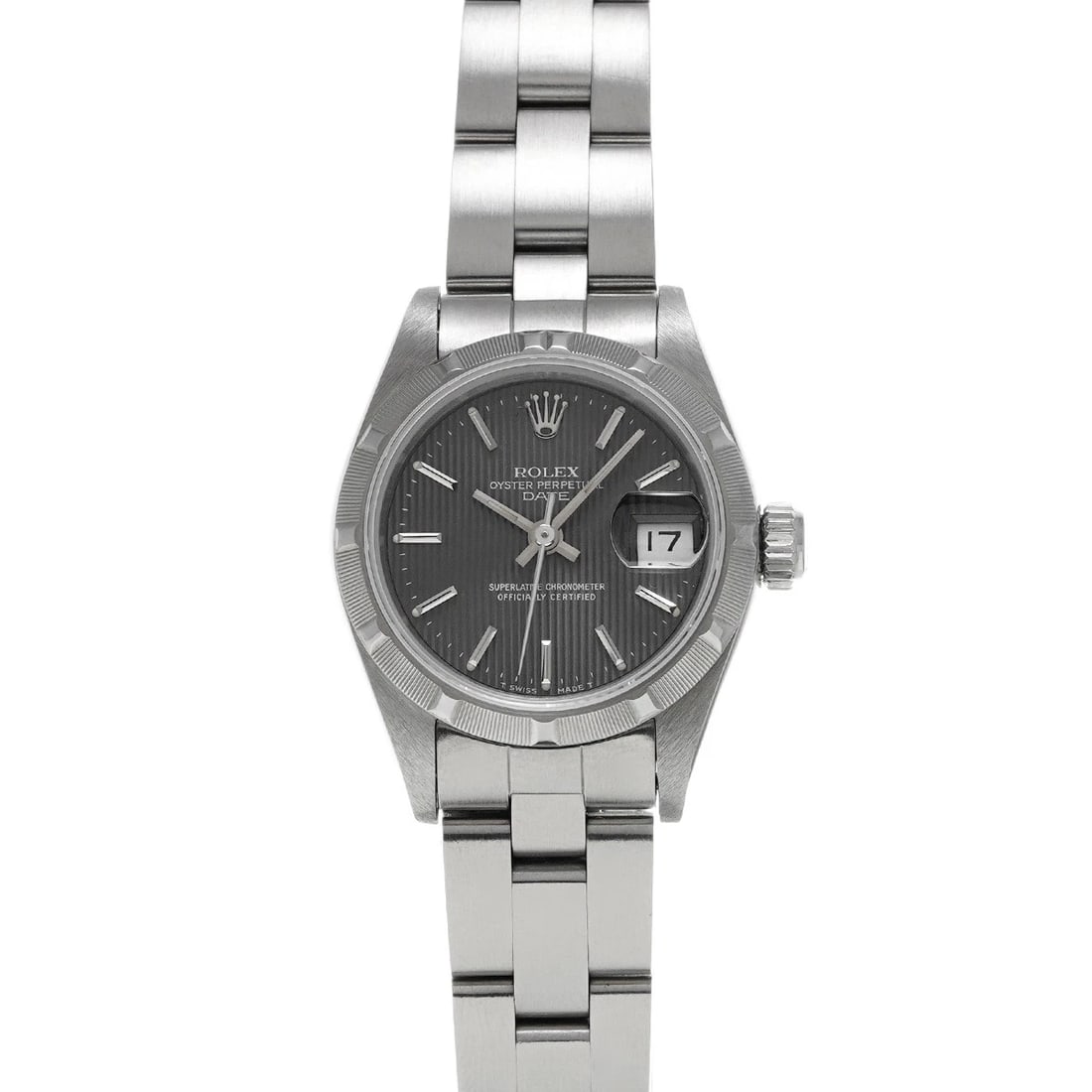 ROLEX OYSTER PERPETUAL LADY GREY TAPESTRY WATCH: ROLEX Oyster Perpetual Lady Grey Tapestry WATCH Brand: ROLEX Type: Wristwatch Material: Band Material Stainless steel, Case Material Stainless steel Color: Dial Color Grey Tapestry Size: ??Case? H/abo
