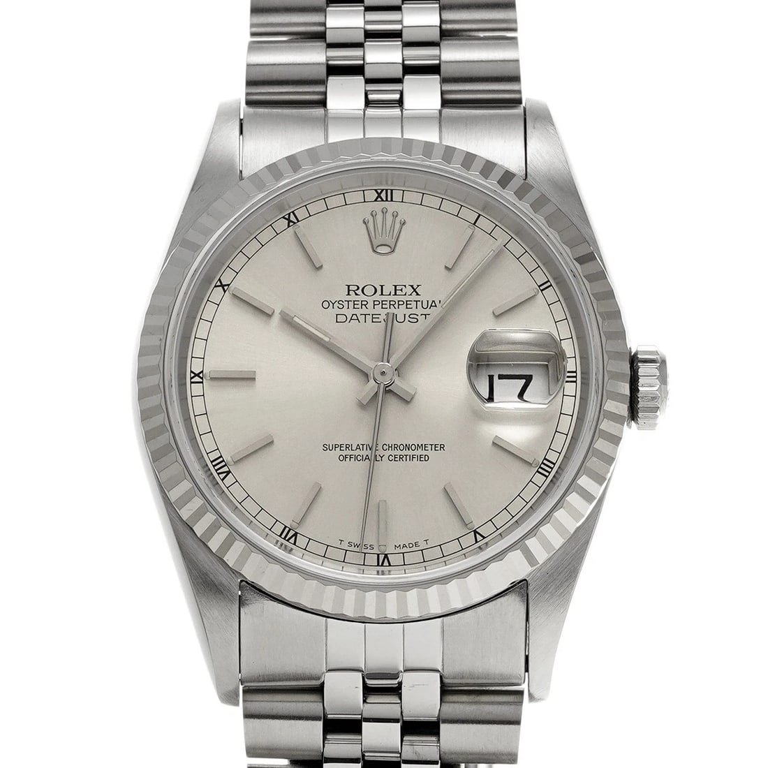 ROLEX DATEJUST SILVER WATCH: ROLEX Datejust Silver WATCH Brand: ROLEX Type: Wristwatch Material: Band Material Stainless steel, Case Material Stainless steel Color: Dial Color Silver Size: ??Case? H/about 36mm W/about 36mm D/abou