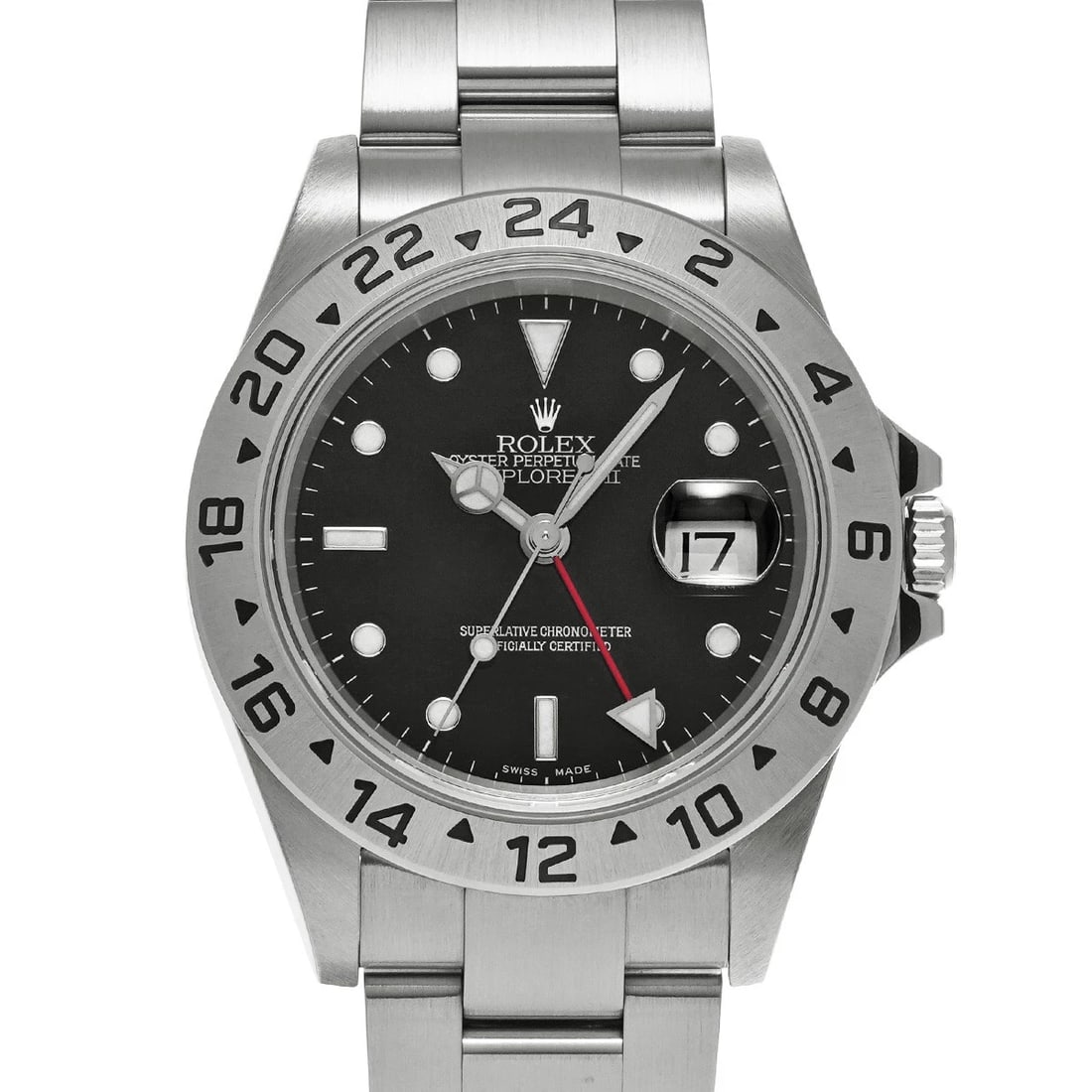 ROLEX EXPLORER II BLACK WATCH: ROLEX Explorer II Black WATCH Brand: ROLEX Type: Wristwatch Material: Band Material Stainless steel, Case Material Stainless steel Color: Dial Color Black Size: ??Case? H/about 40mm W/about 40mm D/abo