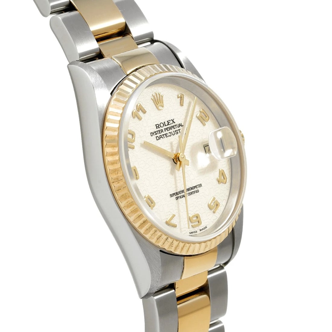 ROLEX DATEJUST IVORY COMPUTER WATCH - 3