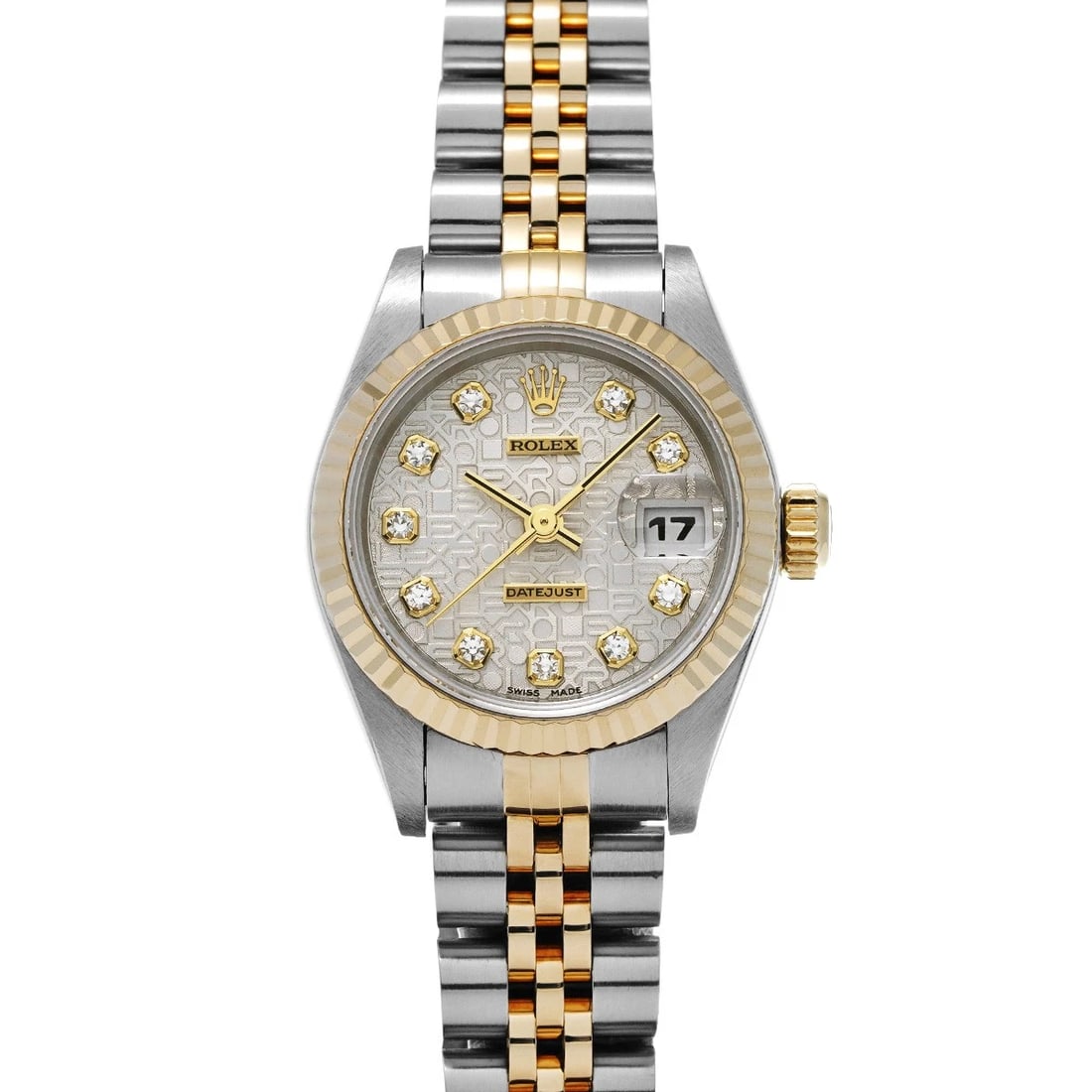 ROLEX DATEJUST SILVER COMPUTER/DIAMOND WATCH: ROLEX Datejust Silver Computer/Diamond WATCH Brand: ROLEX Type: Wristwatch Material: Band Material Stainless steel/Yellow Gold, Case Material Stainless steel Color: Dial Color Silver Computer/Diamond