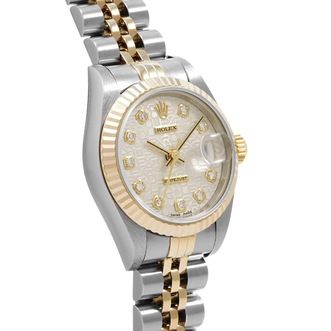 ROLEX DATEJUST SILVER COMPUTER/DIAMOND WATCH - 3