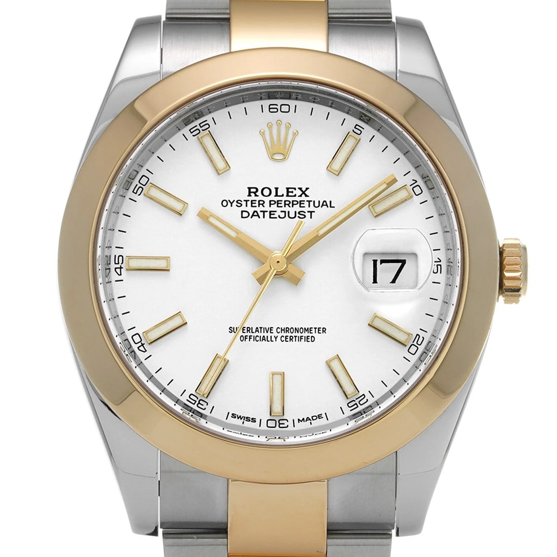 ROLEX DATEJUST WHITE WATCH - 4