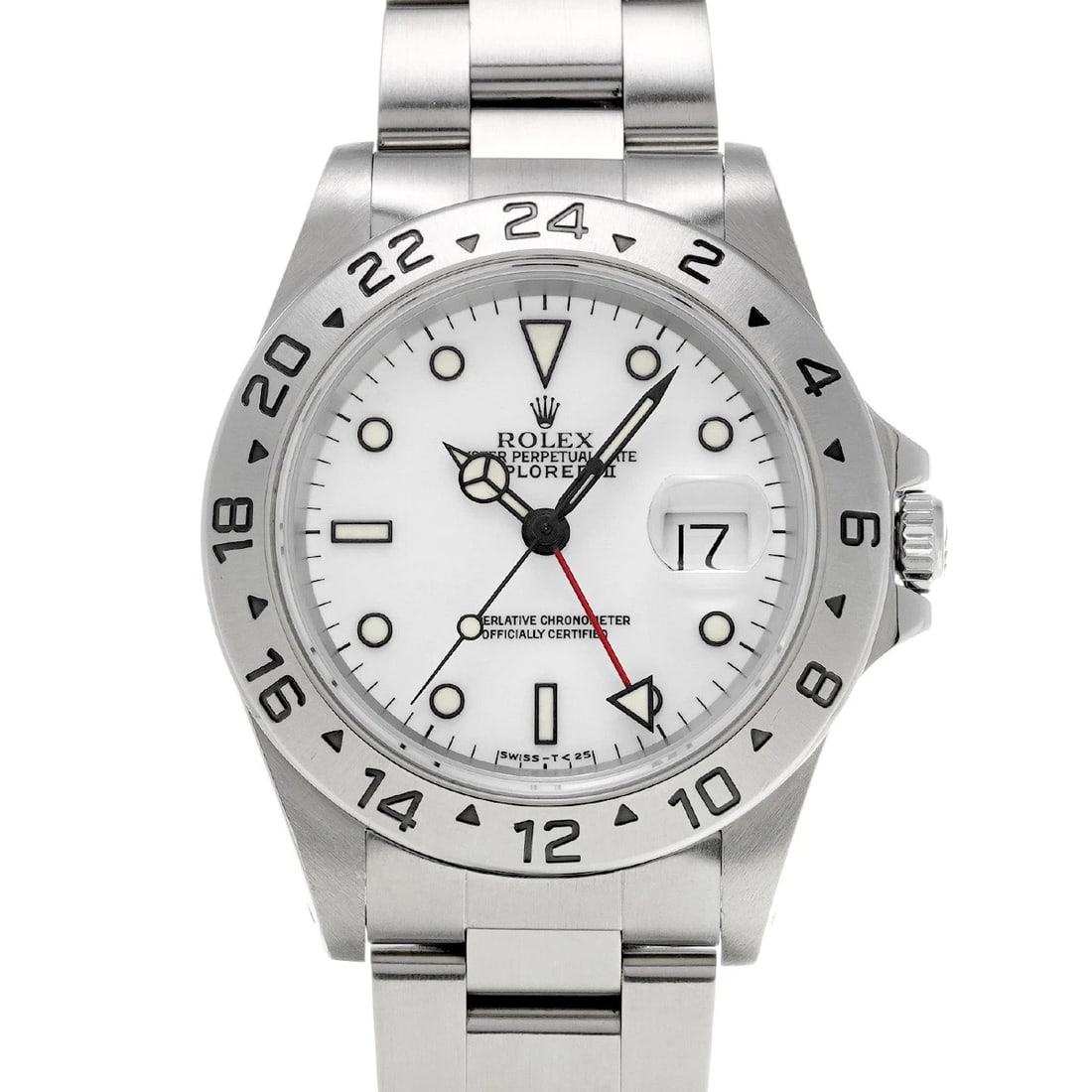 ROLEX EXPLORER II WHITE WATCH: ROLEX Explorer II White WATCH Brand: ROLEX Type: Wristwatch Material: Band Material Stainless steel, Case Material Stainless steel Color: Dial Color White Size: ??Case? H/about 40mm W/about 40mm D/abo