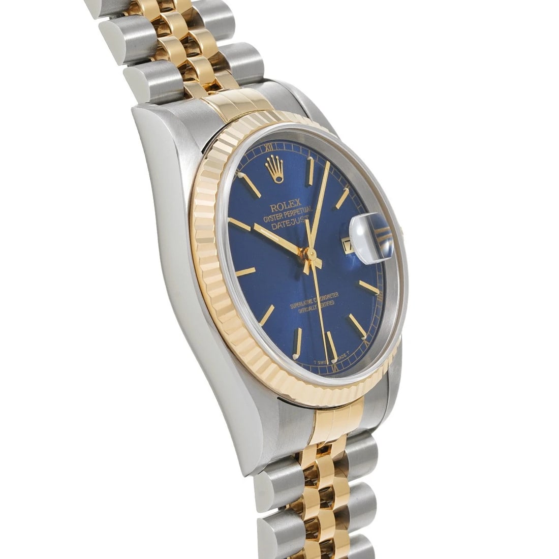 ROLEX DATEJUST BLUE WATCH - 3