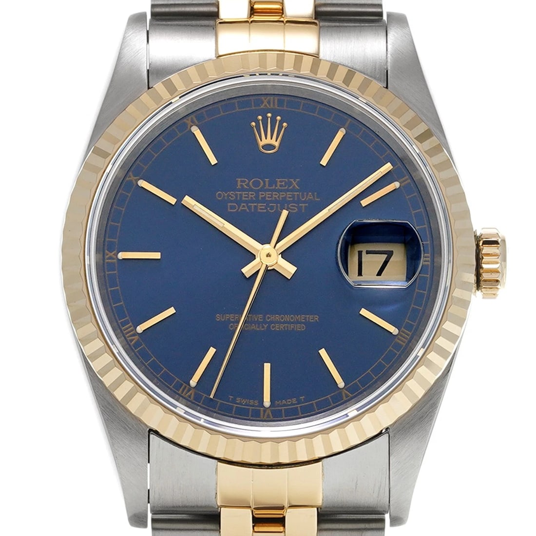 ROLEX DATEJUST BLUE WATCH - 4