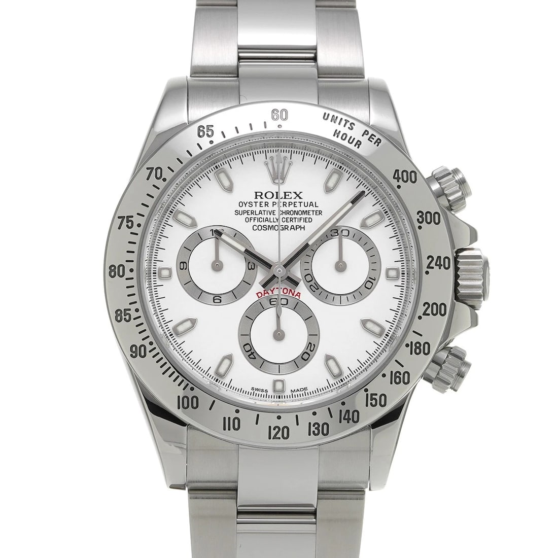 ROLEX COSMOGRAPH DAYTONA WHITE WATCH: ROLEX Cosmograph Daytona White WATCH Brand: ROLEX Type: Wristwatch Material: Band Material Stainless steel, Case Material Stainless steel Color: Dial Color White Size: ??Case? H/about 40mm W/about