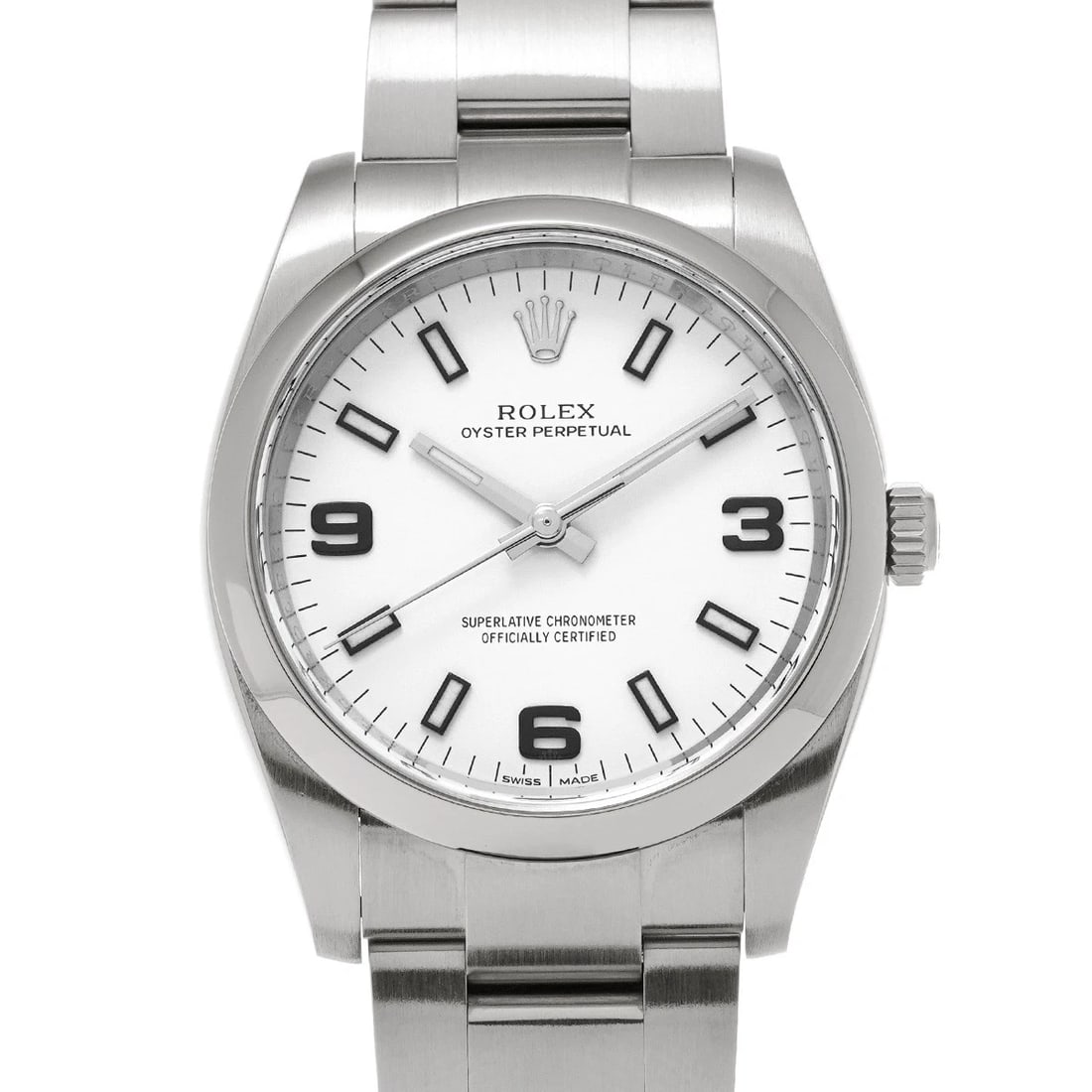 ROLEX AIR-KING WHITE WATCH: ROLEX Air-King White WATCH Brand: ROLEX Type: Wristwatch Material: Band Material Stainless steel, Case Material Stainless steel Color: Dial Color White Size: ??Case? H/about 34mm W/about 34mm D/about 