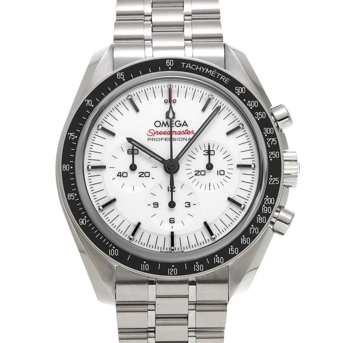 OMEGA SPEEDMASTER PROFESSIONAL CO-AXIAL WHITE WATCH: OMEGA Speedmaster Professional Co-Axial White WATCH Brand: OMEGA Type: Wristwatch Material: Band Material Stainless steel, Case Material Stainless steel Color: Dial Color White Size: ??Case? H/about 4