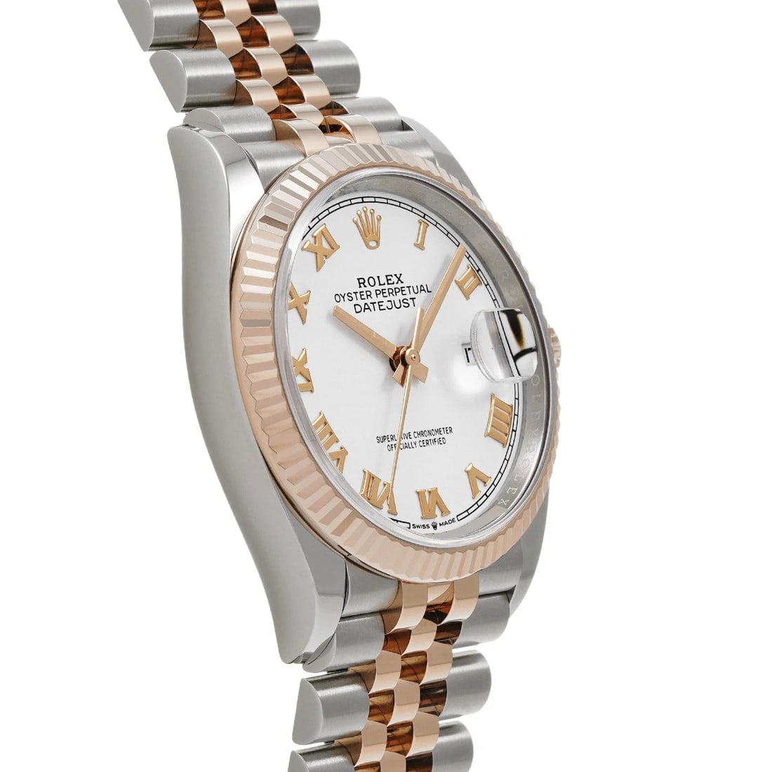 ROLEX DATEJUST WHITE WATCH - 3