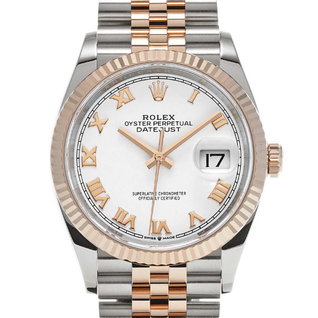ROLEX DATEJUST WHITE WATCH - 4