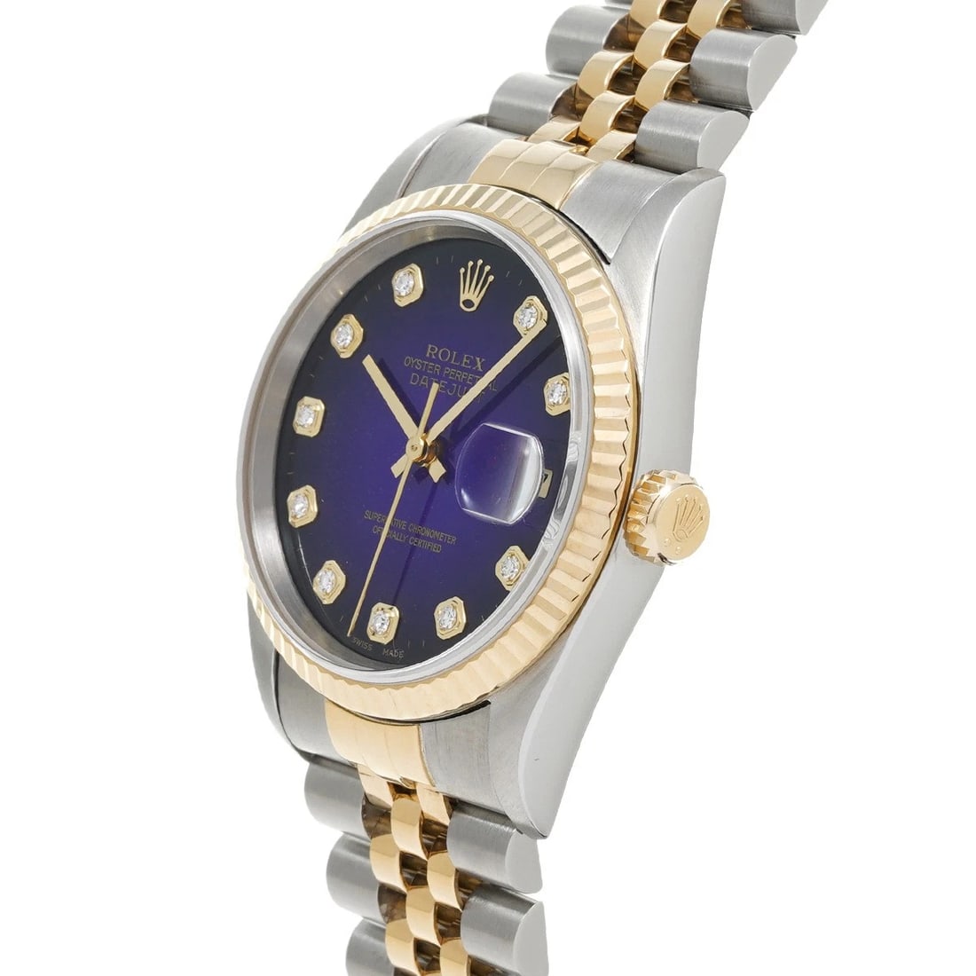 ROLEX DATEJUST BLUE GRADIENT/DIAMOND WATCH - 2