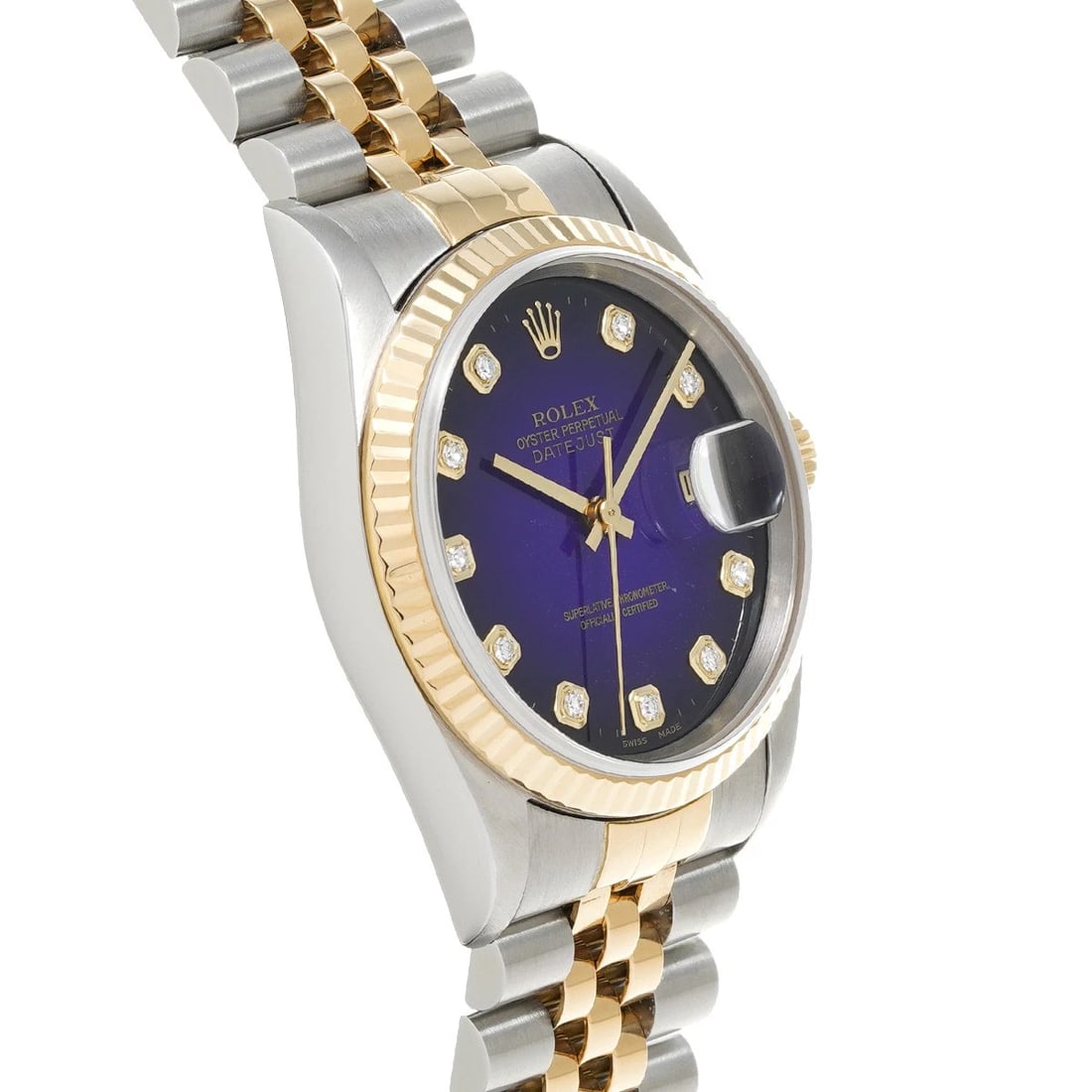 ROLEX DATEJUST BLUE GRADIENT/DIAMOND WATCH - 3