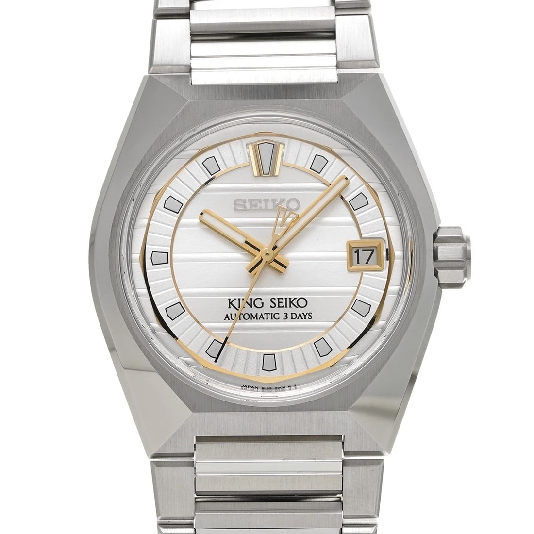 SEIKO KING SEIKO SILVER WATCH: SEIKO King Seiko Silver WATCH Brand: SEIKO Type: Wristwatch Material: Band Material Stainless steel, Case Material Stainless steel Color: Dial Color Silver Size: ??Case? H/about 41mm W/about 41mm D/ab