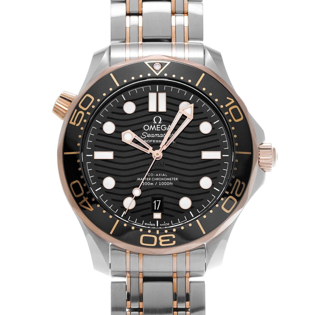 OMEGA SEAMASTER DIVER CO-AXIAL MASTER CHRONOMETER BLACK WATCH: OMEGA Seamaster Diver Co-Axial Master Chronometer Black WATCH Brand: OMEGA Type: Wristwatch Material: Band Material Stainless steel/sedona gold, Case Material Stainless steel Color: Dial Color Black