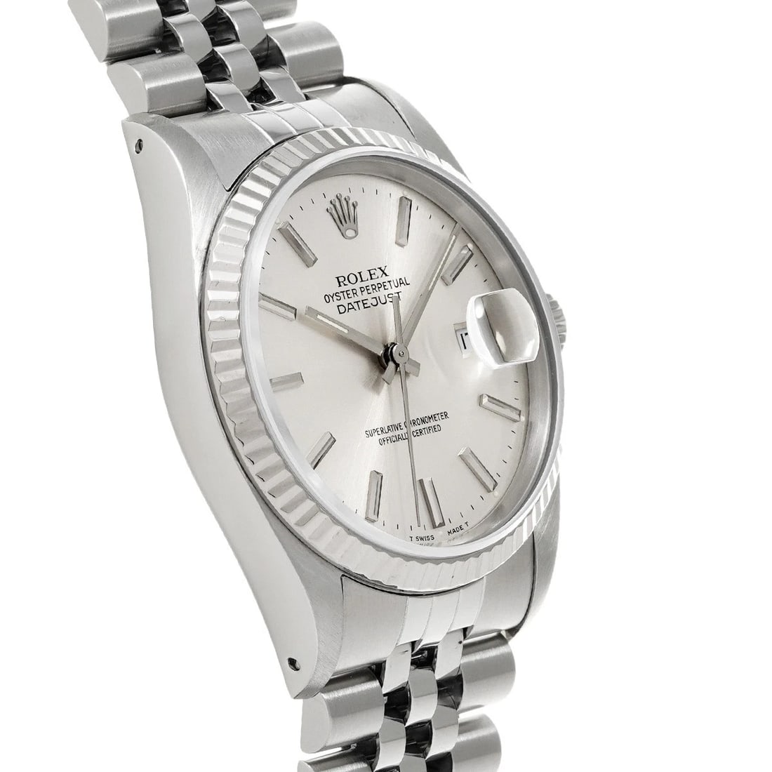 ROLEX DATEJUST SILVER WATCH - 3