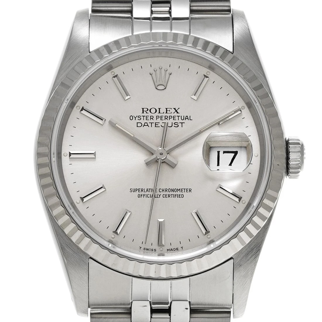 ROLEX DATEJUST SILVER WATCH - 4