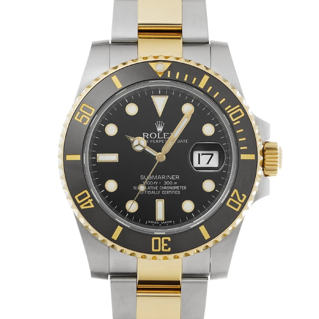 ROLEX SUBMARINER DATE BLACK WATCH: ROLEX Submariner Date Black WATCH Brand: ROLEX Type: Wristwatch Material: Band Material Stainless steel/Yellow Gold, Case Material Stainless steel Color: Dial Color Black Size: ??Case? H/about 40mm