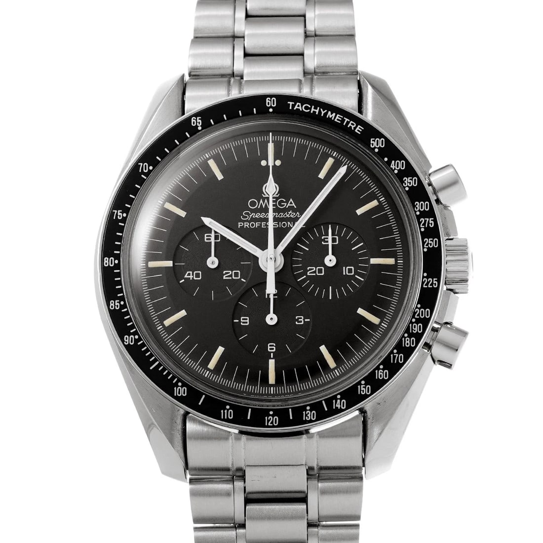 OMEGA SPEEDMASTER MOONWATCH PROFESSIONAL 5TH BLACK WATCH: OMEGA Speedmaster Moonwatch Professional 5th Black WATCH Brand: OMEGA Type: Wristwatch Material: Band Material Stainless steel, Case Material Stainless steel Color: Dial Color Black Size: ??Case? H/ab