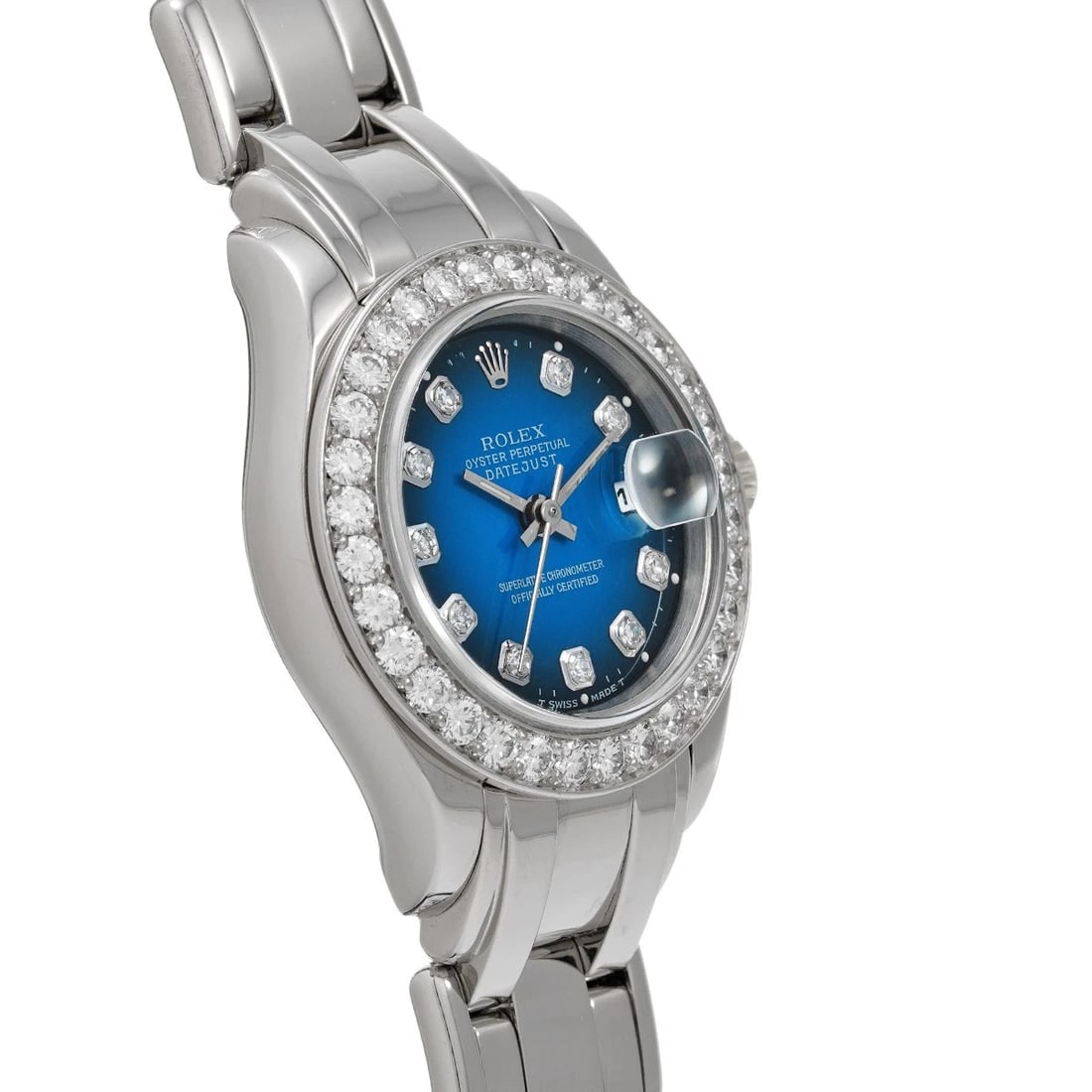 ROLEX DATEJUST BLUE GRADIENT/DIAMOND WATCH - 3