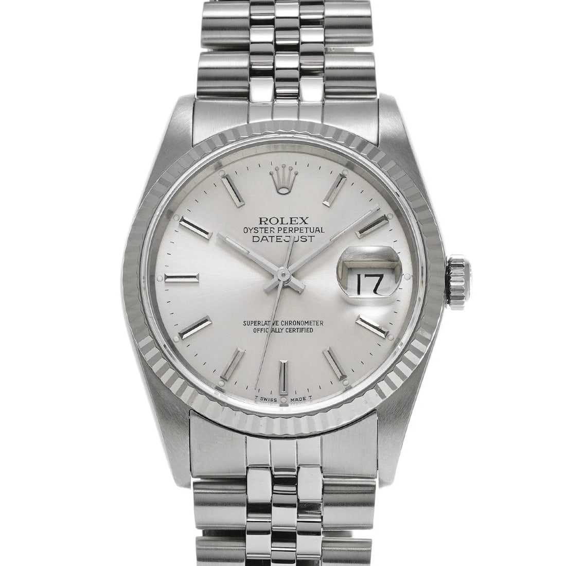 ROLEX DATEJUST SILVER WATCH: ROLEX Datejust Silver WATCH Brand: ROLEX Type: Wristwatch Material: Band Material Stainless steel, Case Material Stainless steel Color: Dial Color Silver Size: ??Case? H/about 36mm W/about 36mm D/abou