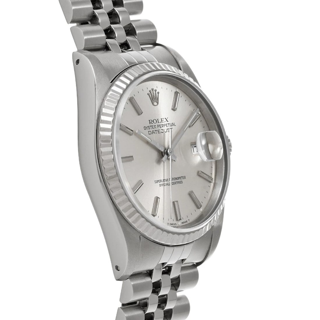 ROLEX DATEJUST SILVER WATCH - 3
