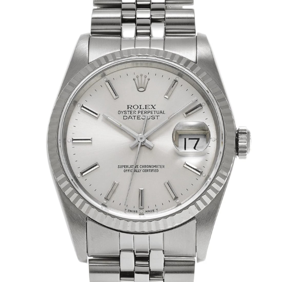 ROLEX DATEJUST SILVER WATCH - 4
