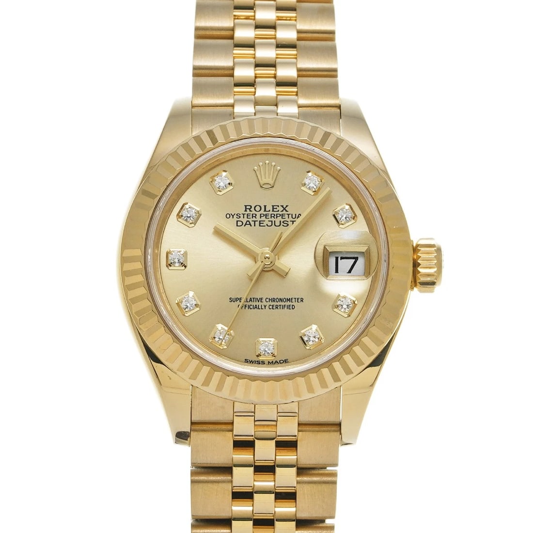 ROLEX DATEJUST CHAMPAGNE/DIAMOND WATCH: ROLEX Datejust Champagne/Diamond WATCH Brand: ROLEX Type: Wristwatch Material: Band Material Yellow Gold, Case Material Yellow Gold Color: Dial Color Champagne/Diamond Size: ??Case? H/about 28mm W/abo