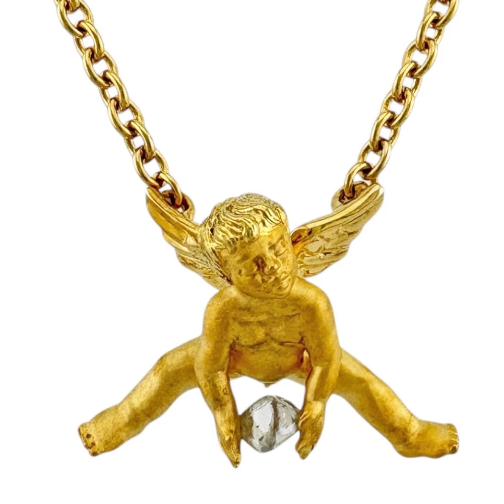 CARRERA NECKLACE K18 YELLOW GOLD DIAMOND: Carrera Necklace K18 yellow gold diamond Brand: Carrera y Carrera Type: Necklace Material: K18 yellow gold, Main Stone/Creation Natural Color: gold Size: (CM) Total Length:44.5cm The total length is i