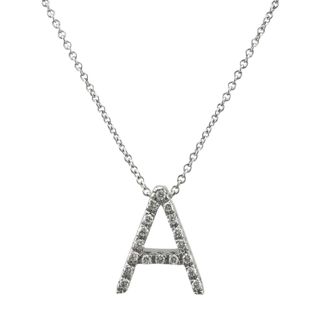 PONTE VECCHIO NECKLACE K18 WHITE GOLD DIAMOND: Ponte Vecchio Necklace K18 white gold diamond Brand: Ponte Vecchio Type: Necklace Material: K18 white gold, Main Stone/Creation Natural Color: Silver Size: (CM) Total Length:40cm Chain width:0.9mm Top